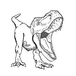 Dessin à colorier: T-Rex (Animaux préhistoriques) #180071 - Coloriages à Imprimer Gratuits
