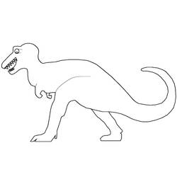 Dessin à colorier: T-Rex (Animaux préhistoriques) #180072 - Coloriages à Imprimer Gratuits