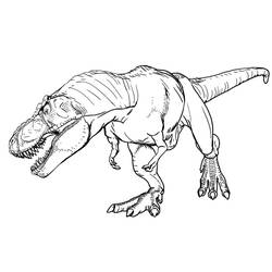 Dessin à colorier: T-Rex (Animaux préhistoriques) #180073 - Coloriages à Imprimer Gratuits