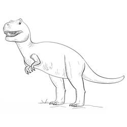 Dessin à colorier: T-Rex (Animaux préhistoriques) #180074 - Coloriages à Imprimer Gratuits