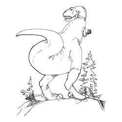 Dessin à colorier: T-Rex (Animaux préhistoriques) #180076 - Coloriages à Imprimer Gratuits