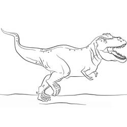 Dessin à colorier: T-Rex (Animaux préhistoriques) #180078 - Coloriages à Imprimer Gratuits