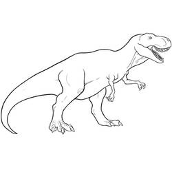 Dessin à colorier: T-Rex (Animaux préhistoriques) #180081 - Coloriages à Imprimer Gratuits