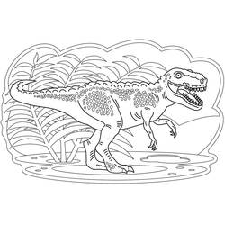 Dessin à colorier: T-Rex (Animaux préhistoriques) #180082 - Coloriages à Imprimer Gratuits
