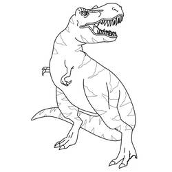 Dessin à colorier: T-Rex (Animaux préhistoriques) #180083 - Coloriages à Imprimer Gratuits