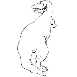 Dessin à colorier: T-Rex (Animaux préhistoriques) #180085 - Coloriages à Imprimer Gratuits