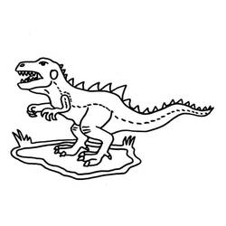 Dessin à colorier: T-Rex (Animaux préhistoriques) #180086 - Coloriages à Imprimer Gratuits
