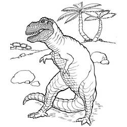 Dessin à colorier: T-Rex (Animaux préhistoriques) #180088 - Coloriages à Imprimer Gratuits
