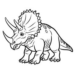 Dessin à colorier: Tricératops (Animaux préhistoriques) #211929 - Coloriages à Imprimer Gratuits