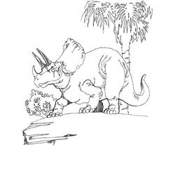 Dessin à colorier: Tricératops (Animaux préhistoriques) #211933 - Coloriages à Imprimer Gratuits