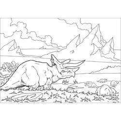 Dessin à colorier: Tricératops (Animaux préhistoriques) #211936 - Coloriages à Imprimer Gratuits
