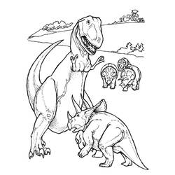 Dessin à colorier: Tricératops (Animaux préhistoriques) #211941 - Coloriages à Imprimer Gratuits