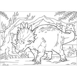 Dessin à colorier: Tricératops (Animaux préhistoriques) #211942 - Coloriages à Imprimer Gratuits