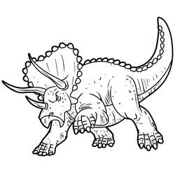 Dessin à colorier: Tricératops (Animaux préhistoriques) #211945 - Coloriages à Imprimer Gratuits