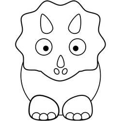 Dessin à colorier: Tricératops (Animaux préhistoriques) #211947 - Coloriages à Imprimer Gratuits