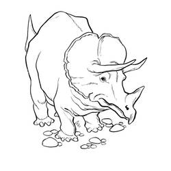 Dessin à colorier: Tricératops (Animaux préhistoriques) #211949 - Coloriages à Imprimer Gratuits