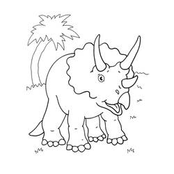Dessin à colorier: Tricératops (Animaux préhistoriques) #211950 - Coloriages à Imprimer Gratuits