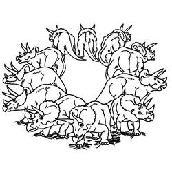 Dessin à colorier: Tricératops (Animaux préhistoriques) #211951 - Coloriages à Imprimer Gratuits