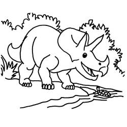 Dessin à colorier: Tricératops (Animaux préhistoriques) #211952 - Coloriages à Imprimer Gratuits