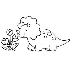 Dessin à colorier: Tricératops (Animaux préhistoriques) #211953 - Coloriages à Imprimer Gratuits
