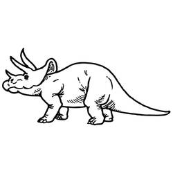 Dessin à colorier: Tricératops (Animaux préhistoriques) #211955 - Coloriages à Imprimer Gratuits