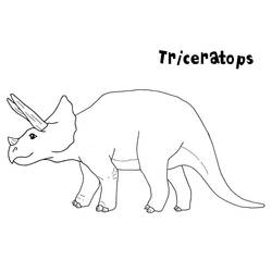 Dessin à colorier: Tricératops (Animaux préhistoriques) #211957 - Coloriages à Imprimer Gratuits
