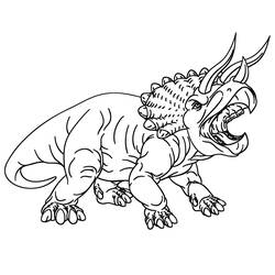Dessin à colorier: Tricératops (Animaux préhistoriques) #211959 - Coloriages à Imprimer Gratuits