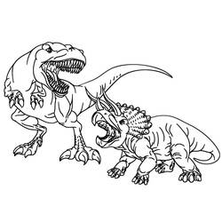 Dessin à colorier: Tricératops (Animaux préhistoriques) #211961 - Coloriages à Imprimer Gratuits