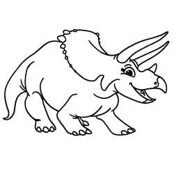 Dessin à colorier: Tricératops (Animaux préhistoriques) #211963 - Coloriages à Imprimer Gratuits