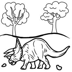 Dessin à colorier: Tricératops (Animaux préhistoriques) #211964 - Coloriages à Imprimer Gratuits