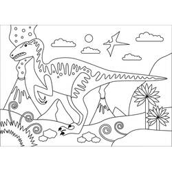 Dessin à colorier: Vélociraptor (Animaux préhistoriques) #214481 - Coloriages à Imprimer Gratuits