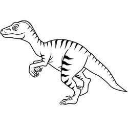 Dessin à colorier: Vélociraptor (Animaux préhistoriques) #214484 - Coloriages à Imprimer Gratuits