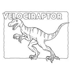 Dessin à colorier: Vélociraptor (Animaux préhistoriques) #214485 - Coloriages à Imprimer Gratuits