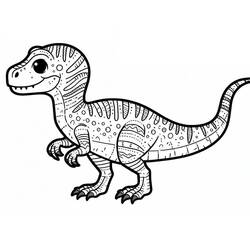 Dessin à colorier: Vélociraptor (Animaux préhistoriques) #214488 - Coloriages à Imprimer Gratuits