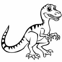 Dessin à colorier: Vélociraptor (Animaux préhistoriques) #214490 - Coloriages à Imprimer Gratuits
