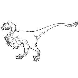 Dessin à colorier: Vélociraptor (Animaux préhistoriques) #214494 - Coloriages à Imprimer Gratuits