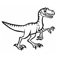 Dessin à colorier: Vélociraptor (Animaux préhistoriques) #214500 - Coloriages à Imprimer Gratuits