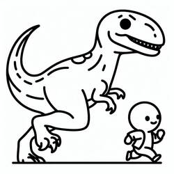 Dessin à colorier: Vélociraptor (Animaux préhistoriques) #214501 - Coloriages à Imprimer Gratuits