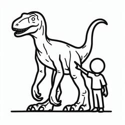 Dessin à colorier: Vélociraptor (Animaux préhistoriques) #214502 - Coloriages à Imprimer Gratuits