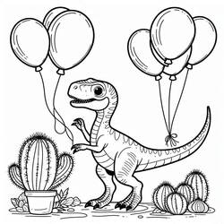 Dessin à colorier: Vélociraptor (Animaux préhistoriques) #214503 - Coloriages à Imprimer Gratuits