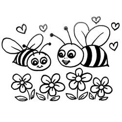 Coloriage Abeille (Animaux) #184197 à imprimer et colorier