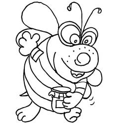Coloriage Abeille (Animaux) #184209 à imprimer et colorier