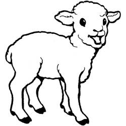 Dessin à colorier: Agneau (Animaux) #184260 - Coloriages à Imprimer Gratuits