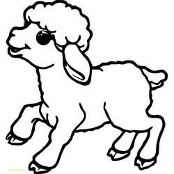 Dessin à colorier: Agneau (Animaux) #184267 - Coloriages à Imprimer Gratuits