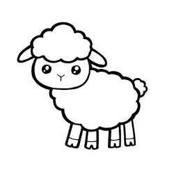 Dessin à colorier: Agneau (Animaux) #184268 - Coloriages à Imprimer Gratuits