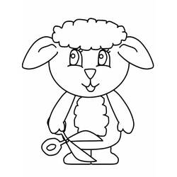 Dessin à colorier: Agneau (Animaux) #184270 - Coloriages à Imprimer Gratuits