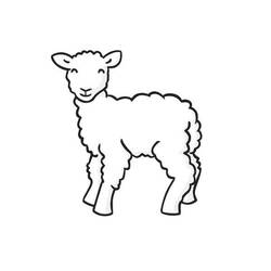 Dessin à colorier: Agneau (Animaux) #184272 - Coloriages à Imprimer Gratuits