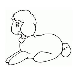 Dessin à colorier: Agneau (Animaux) #184273 - Coloriages à Imprimer Gratuits