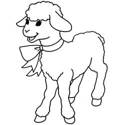 Dessin à colorier: Agneau (Animaux) #184275 - Coloriages à Imprimer Gratuits