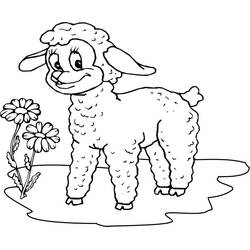 Dessin à colorier: Agneau (Animaux) #184283 - Coloriages à Imprimer Gratuits